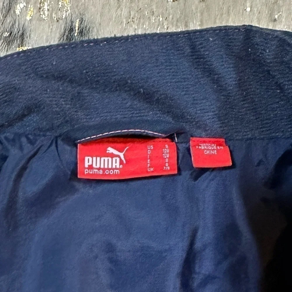 PUMA Girl’s Navy Blue Puffer Coat Size Small